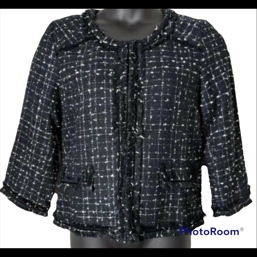 NWOT-Never Worn-Patty Kim NYC Designer-Tweed crop Jacket